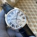 Drive De Cartier 40mm White Dial Black Leather Strap APSF A23J