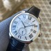Drive De Cartier 40mm White Dial Black Leather Strap APSF A23J