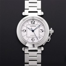 Pasha De Cartier 35mm Ladies White Dial SS Bracelet TWCF A2892