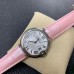 Ballon Bleu De Cartier 36mm White Dial Pink Leather Strap AF Swiss Quartz