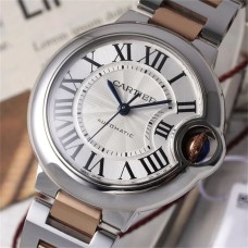 Ballon Bleu De Cartier 33mm RG/SS White Dial RG/SS Bracelet AF NH05A