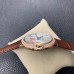 Ballon Bleu De Cartier 42mm RG Double Diamond Bezel White Dial Brown Leather Strap AF A2824