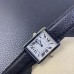 Tank 24mm White Dial Black Leather Strap DRF Swiss Quartz