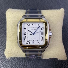 Santos Large 40mm YG Bezel White Dial YG/SS Bracelet BVF MY9015