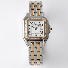 PANTHRE 27mm Ladies RG/SS Diamond Bezel White Dial RG/SS Bracelet BVF Swiss Quartz