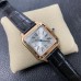 Santos Dumont 43.5*31.4mm RG White Dial Black Leather Strap F1F Swiss Quartz