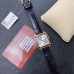 Santos Dumont 43.5*31.4mm RG White Dial Black Leather Strap F1F Swiss Quartz