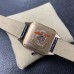 Santos Dumont 43.5*31.4mm RG White Dial Black Leather Strap F1F Swiss Quartz