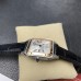Santos Dumont 43.5*31.4mm RG/SS White Dial Black Leather Strap F1F Swiss Quartz