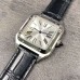 Santos Dumont 38*27.5mm White Dial Black Leather Strap F1F Swiss Quartz