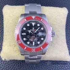 DIW Submariner 40mm Red Bezel Carbon Dial SS Bracelet VSF VS3135