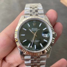 DateJust 41mm 126334 Fluted Bezel Mint Green Dial Jubilee Bracelet VSF VS3235