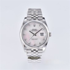 DateJust 41mm Fluted Bezel Mop Dial Diamond Marker Oyster Bracelet Clean Factory CF VR3235