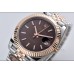 DateJust 41mm Fluted Bezel Chocolate Dial RG/SS Jubilee Bracelet Clean Factory CF VR3235
