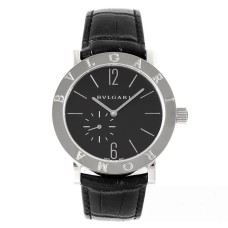 Bvlgari Roma 41mm Black Dial Black Leather Strap BVF MY9015