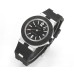 Aluminium 40mm Black Dial Black Rubber Strap BVF A2892