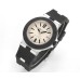 Aluminium 40mm Cream Yellow Dial Black Rubber Strap BVF A2892