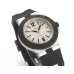 Aluminium 40mm Cream Yellow Dial Black Rubber Strap BVF A2892
