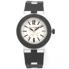 Aluminium 40mm Steve Aoki White Dial Black Rubber Strap BVF A2892
