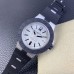 Aluminium 40mm White Dial Black Rubber Strap BVF A2892