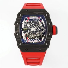 RM035-02 Real NTPT Skeleton Dial Red Crown Red Rubber Strap ZF NH05A