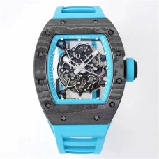 RM055 Bubba Watson Real NTPT Skeleton Dial Blue Crown Blue Rubber Strap ZF NH05