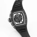 RM055 Black Ceramic Skeleton Dial Black Crown Black Rubber Strap KVF NH05