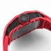 RM035-02 Red Real NTPT Skeleton Dial Red Crown Red Rubber Strap BBRF NH05A