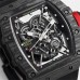 RM035-02 Real NTPT Skeleton Dial Red Crown Black Rubber Strap BBRF NH05A