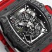 RM035-02 Real NTPT Skeleton Dial Red Crown Red Rubber Strap BBRF NH05A