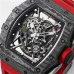 RM035-02 Real NTPT Skeleton Dial Red Crown Red Rubber Strap BBRF NH05A