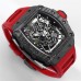 RM035-02 Real NTPT Skeleton Dial Red Crown Red Rubber Strap BBRF NH05A