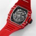 RM035-02 Real NTPT Skeleton Dial Red Crown Red Rubber Strap BBRF NH05A