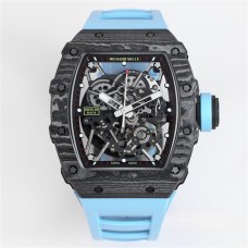 RM035-02 Real NTPT Skeleton Dial Blue Crown Blue Rubber Strap BBRF NH05A