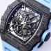 RM035-02 Real NTPT Skeleton Dial Blue Crown Blue Rubber Strap BBRF NH05A