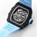 RM035-02 Real NTPT Skeleton Dial Blue Crown Blue Rubber Strap BBRF NH05A