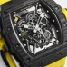 RM035-02 Real NTPT Skeleton Dial Yellow Crown Yellow Rubber Strap BBRF NH05A
