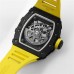RM035-02 Real NTPT Skeleton Dial Yellow Crown Yellow Rubber Strap BBRF NH05A