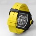 RM035-02 Real NTPT Skeleton Dial Yellow Crown Yellow Rubber Strap BBRF NH05A