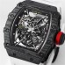 RM035-02 Real NTPT Skeleton Dial Red Crown White Rubber Strap BBRF NH05A