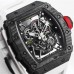RM035-02 Real NTPT Skeleton Dial Red Crown White Rubber Strap BBRF NH05A