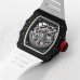 RM035-02 Real NTPT Skeleton Dial Red Crown White Rubber Strap BBRF NH05A
