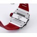 RM035 White Real NTPT Skeleton Dial Red Crown Red Rubber Strap BBRF NH05A