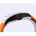 RM035 White Real NTPT Skeleton Dial Red Crown Orange Rubber Strap BBRF NH05A