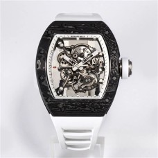 RM055 Real NTPT Skeleton Dial White Crown White Rubber Strap BBRF RMUL2