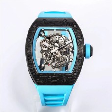RM055 Real NTPT Skeleton Dial Blue Crown Blue Rubber Strap BBRF RMUL2