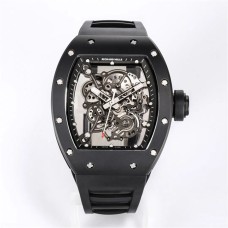 RM055 Black Ceramic Skeleton Dial Black Crown Black Rubber Strap BBRF RMUL2