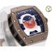 RM052 Tourbillon Brown Titanium Skeleton Dial White Rubber Strap YSF Tourb