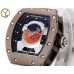RM052 Tourbillon Brown Titanium Skeleton Dial White Rubber Strap YSF Tourb