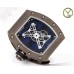 RM052 Tourbillon Brown Titanium Skeleton Dial White Rubber Strap YSF Tourb